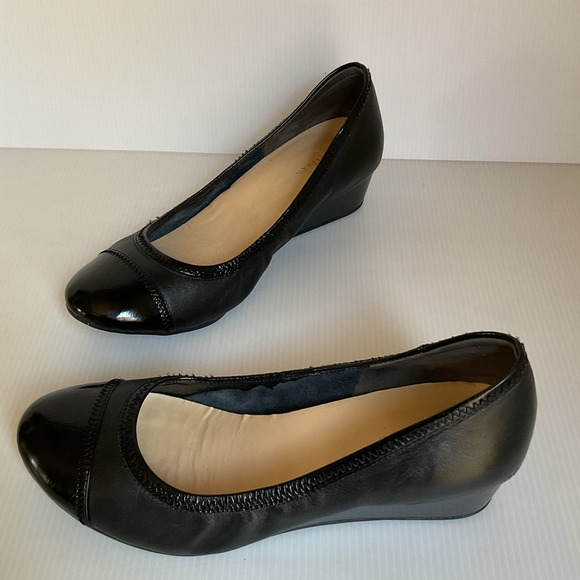 Cole Haan Black Leather Heels - Picture 1 of 10